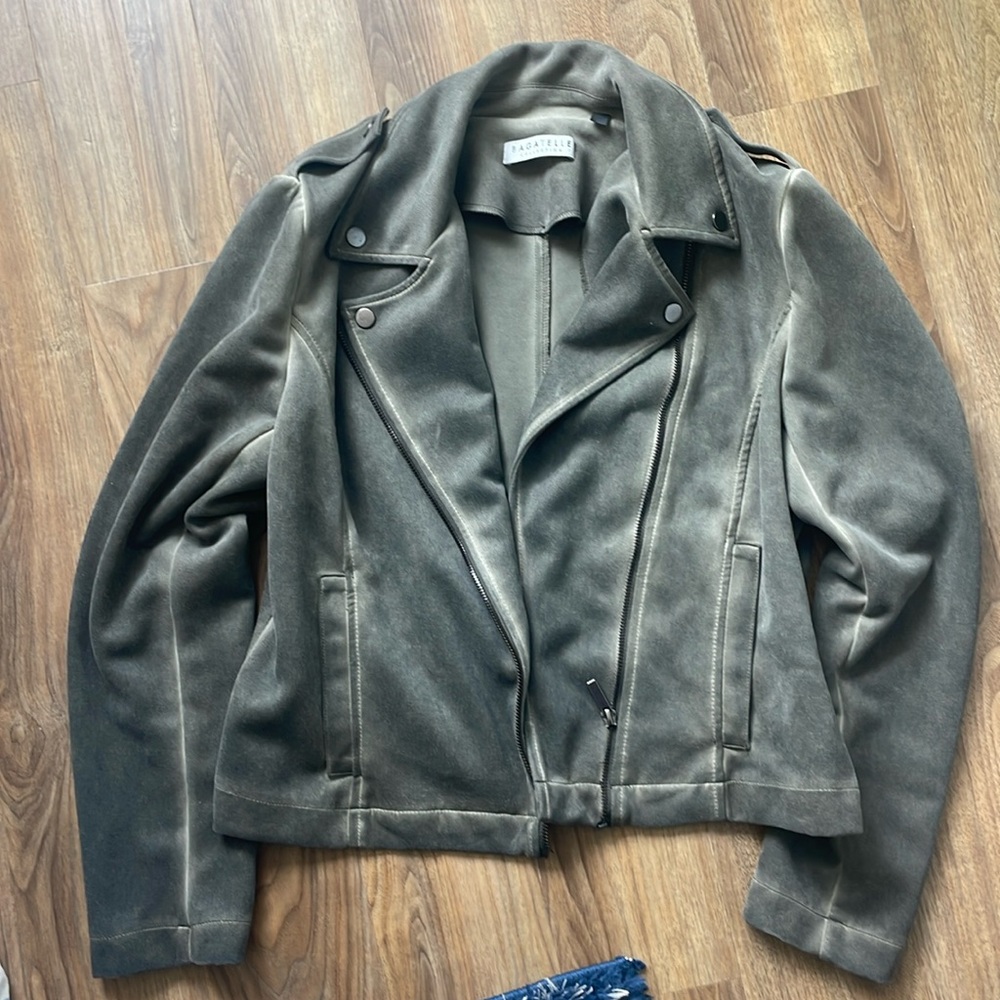 Green suede jacket